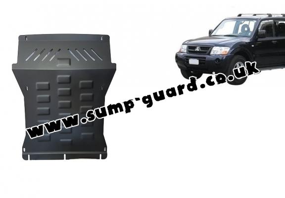 Steel sump guard for the protection of the engine and the radiator for Mitsubishi Shogun 3 (V60, V70) Vers. 2.0