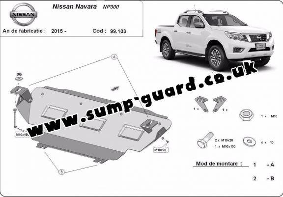Steel radiator guard for Nissan Navara NP300 - D23