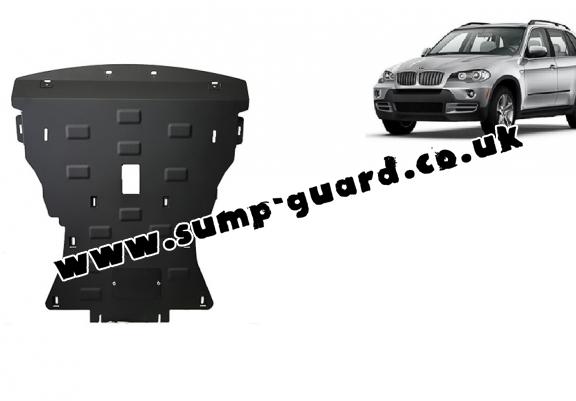 Steel sump guard for BMW X5