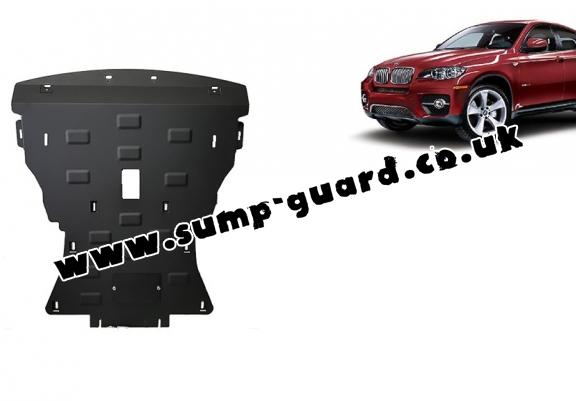 Steel sump guard for BMW X6