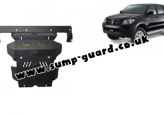Steel sump guard for the protection of the engine and the radiator for Toyota Hilux