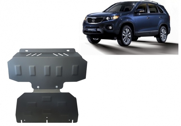 Steel sump guard for the protection of the engine and the radiator for Kia Sorento