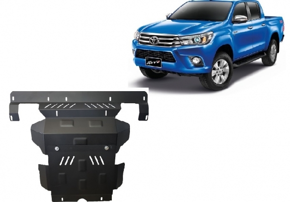 Steel sump guard for the protection of the engine and the radiator for Toyota Hilux Revo