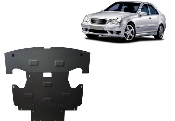 Steel sump guard for Mercedes C-Classe W203