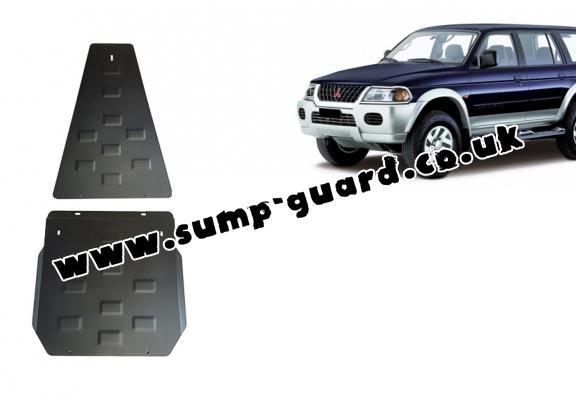 Steel gearbox and differential guard for Mitsubishi Shogun Sport 1