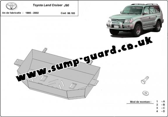 Steel fuel tank guard  for Toyota Land Cruiser J90