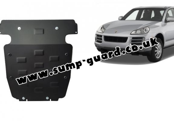 Steel sump guard for Porsche Cayenne