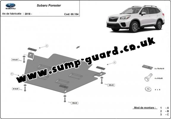 Steel gearbox guard for Subaru Forester 5