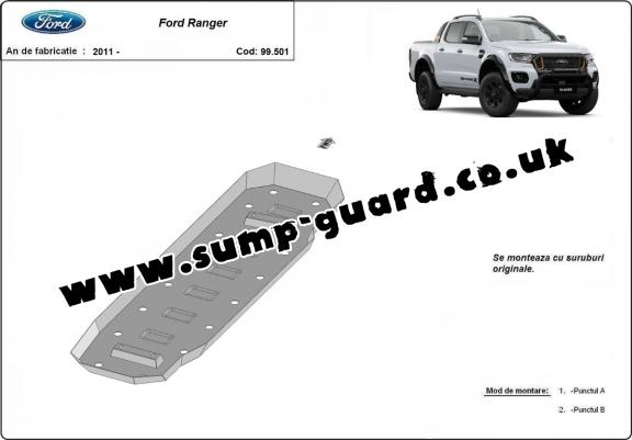 Steel fuel tank guard  for Ford Ranger