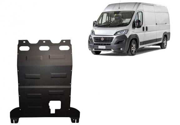 Steel sump guard for Fiat Ducato