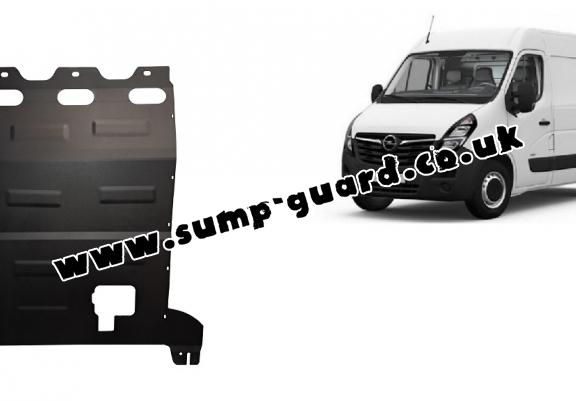 Steel sump guard for Vauxhall Movano