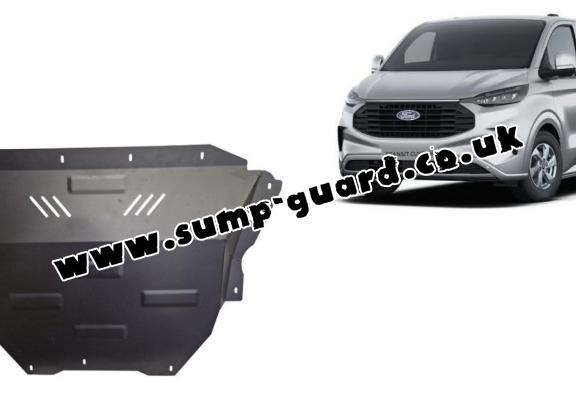 Steel sump guard for the protection of the engine and the gearbox for Ford Transit Custom
