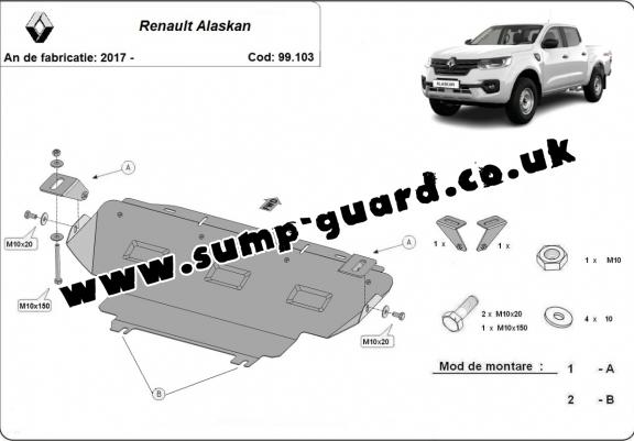 Steel radiator guard for Renault Alaskan