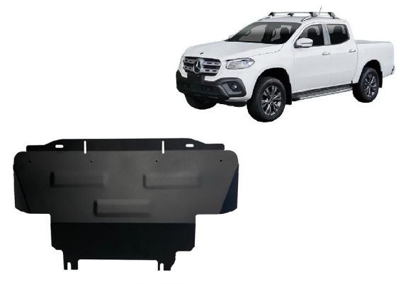 Steel radiator guard for Mercedes X-Class W470