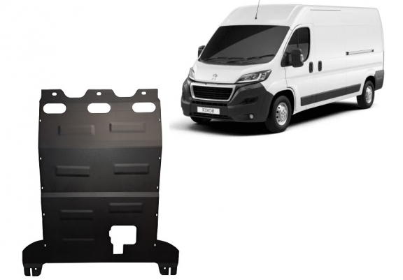 Steel sump guard for Peugeot Boxer