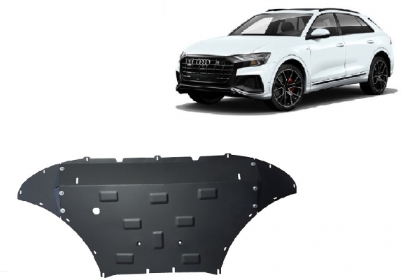 Steel sump guard for Audi Q8
