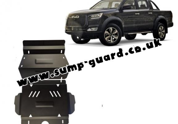 Steel sump guard for Evo Cross 4