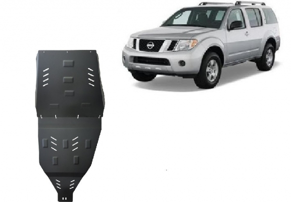 Steel gearbox and differential guard for Nissan Pathfinder