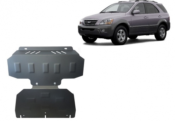 Steel sump guard for the protection of the engine and the radiator for Kia Sorento
