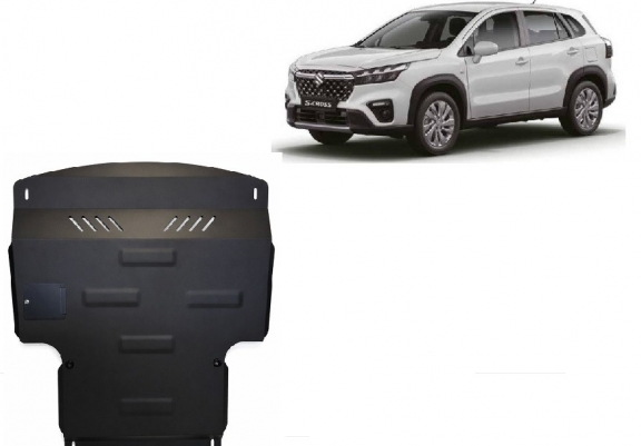 Steel sump guard for the protection of the engine and the gearbox for Suzuki S-Cross
