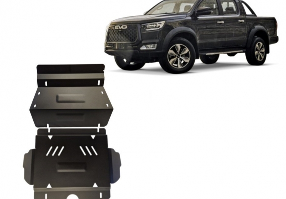Steel sump guard for Evo Cross 4