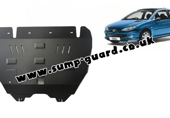 Steel sump guard for Peugeot 206