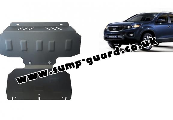 Steel sump guard for the protection of the engine and the radiator for Kia Sorento