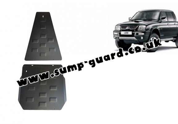 Steel gearbox and differential guard for Mitsubishi L 200