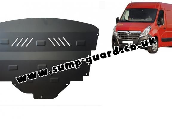 Steel sump guard for Vauxhall Movano