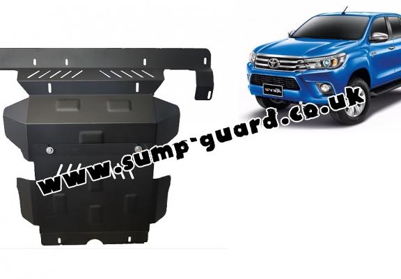 Steel sump guard for the protection of the engine and the radiator for Toyota Hilux Revo