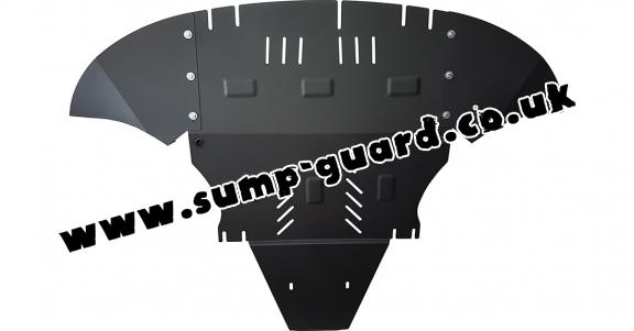 Steel sump guard for Audi A6 with side flaps