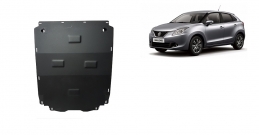 Steel sump guard for Suzuki Baleno