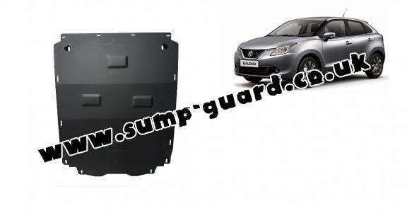 Steel sump guard for Suzuki Baleno