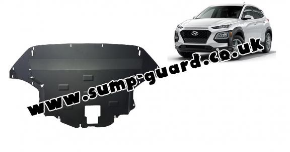 Steel sump guard for Hyundai Kona