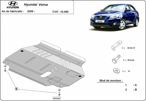 Steel sump guard for Hyundai Verna