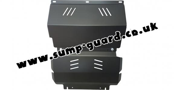 Steel sump guard for the protection of the engine and the radiator for Mitsubishi Shogun Sport 2