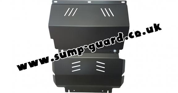 Steel sump guard for the protection of the engine and the radiator for Mitsubishi L 200