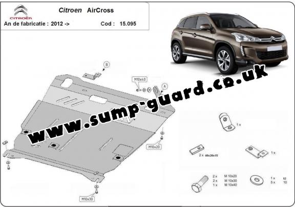 Steel sump guard for Citroen Aircross