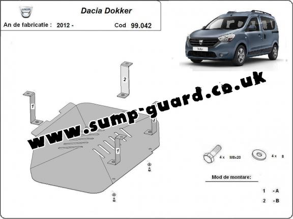 Steel fuel tank guard  for Dacia Dokker