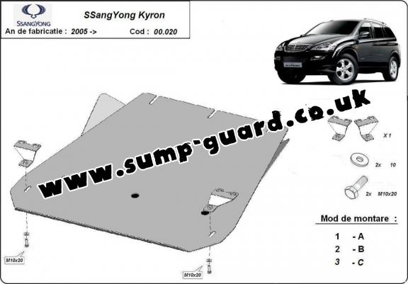 Steel gearbox guard for SsangYong Kyron