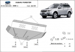 Steel sump guard for Subaru Forester 3