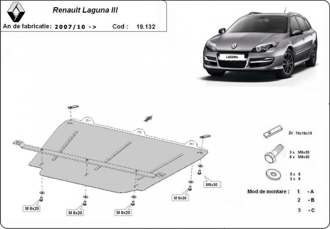 thumbnail image 2 of ELO-AUTOTEILE Engine Cover Trim Protector – Renault Laguna Master Scenic, OEM 365952 8200365952 2 of 4