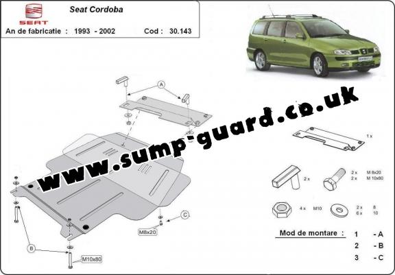 Steel sump guard for Seat Cordoba