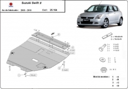 Steel sump guard for Suzuki Swift 2