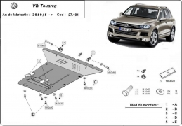 Steel sump guard for VW Touareg