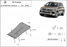 Steel gearbox guard for VW Touareg