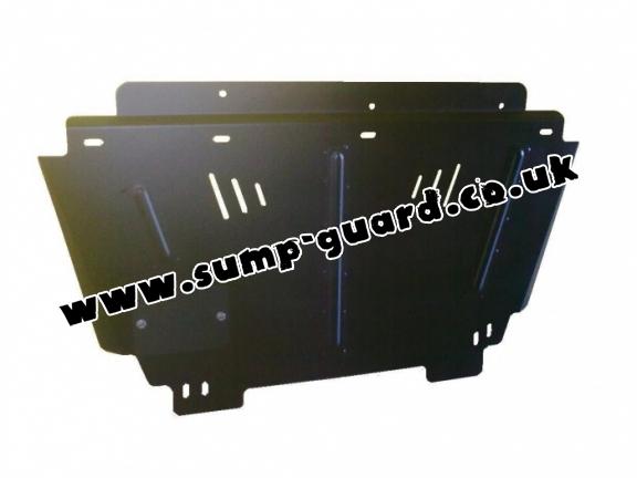 Steel sump guard for Peugeot 207