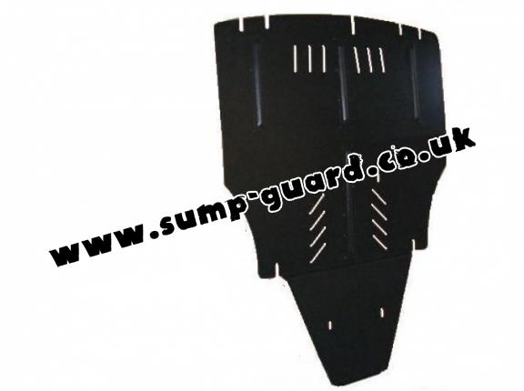 Steel sump guard for Audi A6 with side flaps