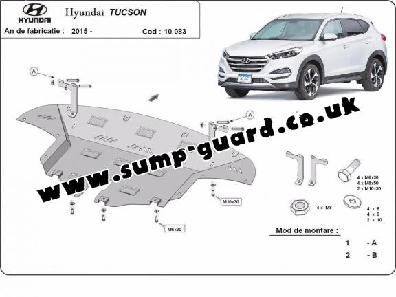 Steel sump guard for Hyundai Tucson