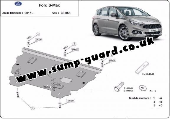 Steel sump guard for Ford S - Max